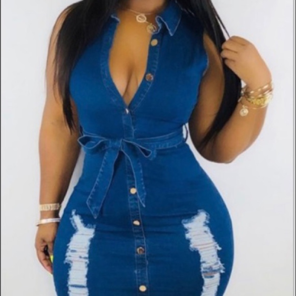 Plush Size Denim dress